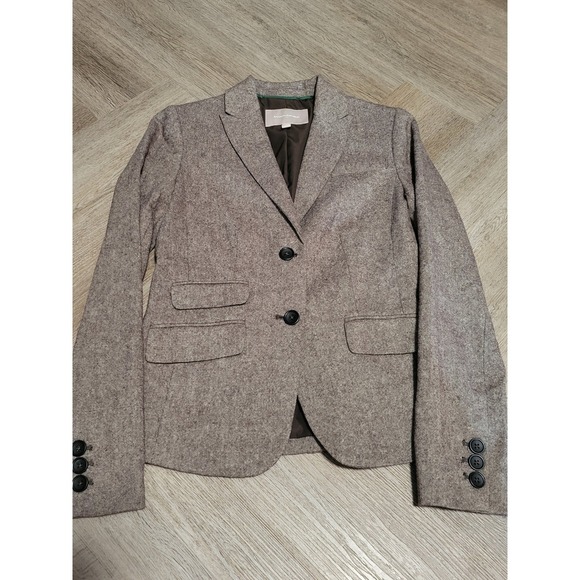 Banana Republic Jackets & Blazers - Banana Republic Womens Brown Tweed Blazer Two Button Wool Blend Jacket Size 0